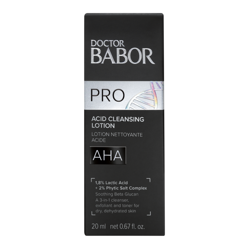 Doctor BABOR PRO veido prausiklis su rūgštimi (losjonas) MINI. AHA Acid Cleansing Lotion